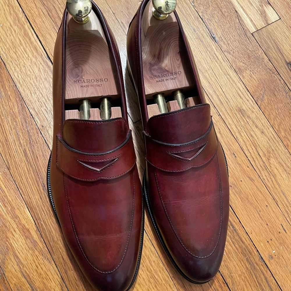 Paul Evans loafers burgundy size 9 (US 10)